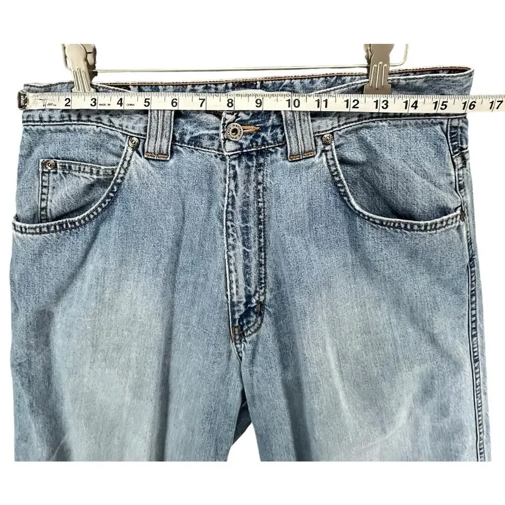 Mavi Y2K Relaxed Jeans Mens 32‎ Blue Light Wash Denim Faded Grunge Streetwear